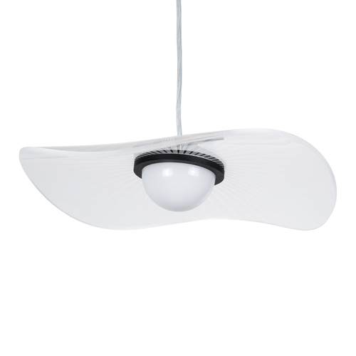 GLOBOSTAR® ACRYLICA 60974 Μοντέρνο Κρεμαστό Φωτιστικό Οροφής LED 20W 2240lm 360° AC 220-240V IP20 Ρυθμιζόμενο Λευκό CCT με On/Off 2700K/4500K/6000K - Lumileds SMD Chip - Διάφανο & Μαύρο Ματ - Μ40 x Π40 x Υ6.5cm - 3 Χρόνια Εγγύηση