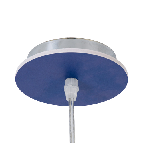 GLOBOSTAR® UFO 61581 Παιδικό Κρεμαστό Φωτιστικό Οροφής με Ντουί 1 x E27 AC 220-240V IP20 - Κίτρινο & Μπλε - Μ58 x Π58 x Υ24cm