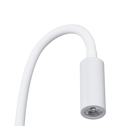 GLOBOSTAR® GOOSE 60876 Μοντέρνο Φωτιστικό Τοίχου - Απλίκα Ξενοδοχείου Reading Light LED 3W 300lm 36° AC 220-240V IP20 Φυσικό Λευκό 4500K - CREE XPE Chip & TÜV SÜD Driver - Λευκό Ματ - Μ6.5 x Π15 x Υ24.5cm - 3 Χρόνια Εγγύηση