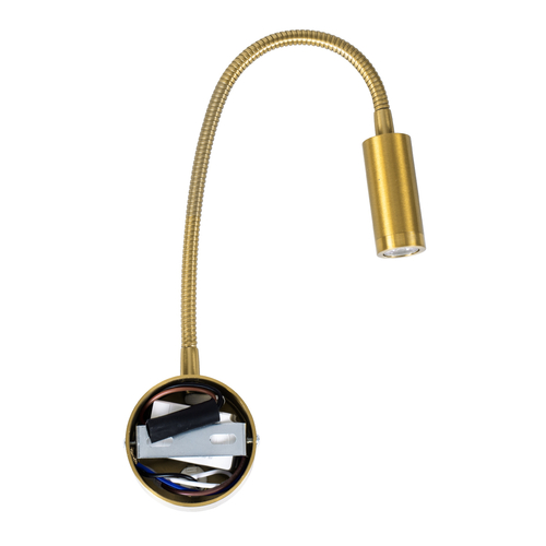 GLOBOSTAR® GOOSE 60880 Μοντέρνο Φωτιστικό Τοίχου - Απλίκα Ξενοδοχείου Reading Light LED 3W 300lm 36° AC 220-240V IP20 Φυσικό Λευκό 4500K - CREE XPE Chip & TÜV SÜD Driver - Χρυσό Πλατίνα - Μ6.5 x Π15 x Υ24.5cm - 3 Χρόνια Εγγύηση