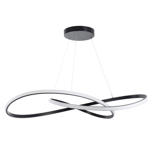 GLOBOSTAR® DEXTER 60917 Μοντέρνο Κρεμαστό Φωτιστικό Οροφής LED 120W 13440lm 300° AC 220-240V IP20 Ρυθμιζόμενο Λευκό CCT με Χειριστήριο από 2700K έως 6000K Dimmable - Lumileds SMD Chip - Μαύρο Ματ - Μ103 x Π103 x Υ22cm - 3 Χρόνια Εγγύηση