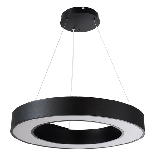 GLOBOSTAR® RA 61194 Μοντέρνο Κρεμαστό Φωτιστικό Οροφής LED 67W 7370lm 120° AC 220-240V IP20 Ρυθμιζόμενο Λευκό CCT με Χειριστήριο από 2700K έως 6000K Dimmable - Lumileds SMD Chip - Μαύρο Ματ - Μ60 x Π60 x Υ8cm - 3 Χρόνια Εγγύηση