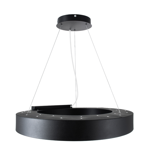 GLOBOSTAR® RA 61194 Μοντέρνο Κρεμαστό Φωτιστικό Οροφής LED 67W 7370lm 120° AC 220-240V IP20 Ρυθμιζόμενο Λευκό CCT με Χειριστήριο από 2700K έως 6000K Dimmable - Lumileds SMD Chip - Μαύρο Ματ - Μ60 x Π60 x Υ8cm - 3 Χρόνια Εγγύηση