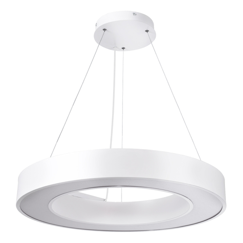 GLOBOSTAR® RA 61195 Μοντέρνο Κρεμαστό Φωτιστικό Οροφής LED 67W 7370lm 120° AC 220-240V IP20 Ρυθμιζόμενο Λευκό CCT με Χειριστήριο από 2700K έως 6000K Dimmable - Lumileds SMD Chip - Λευκό Ματ - Μ60 x Π60 x Υ8cm - 3 Χρόνια Εγγύηση