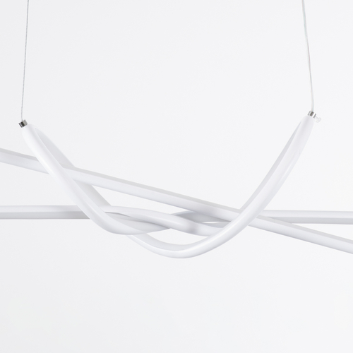 GLOBOSTAR® DOLORES 61280 Μοντέρνο Κρεμαστό Φωτιστικό Οροφής LED 105W 11760lm 300° AC 220-240V IP20 Ρυθμιζόμενο Λευκό CCT με Χειριστήριο από 2700K έως 6000K Dimmable - Lumileds SMD Chip - Λευκό Ματ - Μ110 x Π17 x Υ17.5cm - 3 Χρόνια Εγγύηση