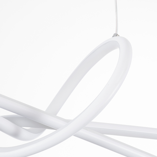 GLOBOSTAR® DOLORES 61280 Μοντέρνο Κρεμαστό Φωτιστικό Οροφής LED 105W 11760lm 300° AC 220-240V IP20 Ρυθμιζόμενο Λευκό CCT με Χειριστήριο από 2700K έως 6000K Dimmable - Lumileds SMD Chip - Λευκό Ματ - Μ110 x Π17 x Υ17.5cm - 3 Χρόνια Εγγύηση