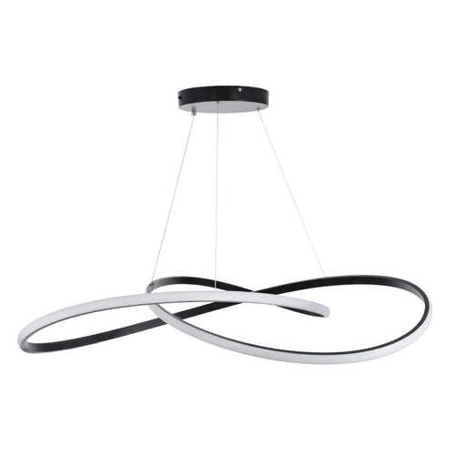 GLOBOSTAR® DEXTER 60917 Μοντέρνο Κρεμαστό Φωτιστικό Οροφής LED 120W 13440lm 300° AC 220-240V IP20 Ρυθμιζόμενο Λευκό CCT με Χειριστήριο από 2700K έως 6000K Dimmable - Lumileds SMD Chip - Μαύρο Ματ - Μ103 x Π103 x Υ22cm - 3 Χρόνια Εγγύηση