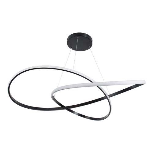 GLOBOSTAR® DEXTER 60917 Μοντέρνο Κρεμαστό Φωτιστικό Οροφής LED 120W 13440lm 300° AC 220-240V IP20 Ρυθμιζόμενο Λευκό CCT με Χειριστήριο από 2700K έως 6000K Dimmable - Lumileds SMD Chip - Μαύρο Ματ - Μ103 x Π103 x Υ22cm - 3 Χρόνια Εγγύηση