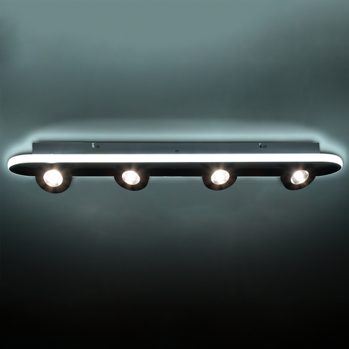 GLOBOSTAR® NESPO 61215 Μοντέρνο Φωτιστικό Οροφής LED 48W 5376lm 360° & 45° AC 220-240V IP20 Ρυθμιζόμενο Λευκό CCT με On/Off 2700K/4500K/6000K - Lumileds SMD Chip - Λευκό Ματ - Μ80 x Π13 x Υ6.5cm - 3 Χρόνια Εγγύηση