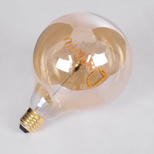 GLOBOSTAR® DREAM 99255 Λάμπα E27 G125 LED 2.4W 204lm 360° AC 220-240V IP20 Ultra Θερμό Λευκό 2200K Dimmable - Filament Chip - Μελί - Μ12.5 x Π12.5 x Υ18cm - 3 Χρόνια Εγγύηση