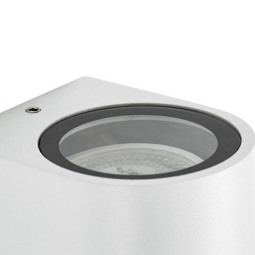 kelvo® MURANO 60605 Μοντέρνο Φωτιστικό Τοίχου - Απλίκα για Λάμπα MR16 με Ντουί 1 x GU10 AC 220-240V Αδιάβροχο IP65 - Λευκό Ματ - Μ8 x Π8 x Υ7cm