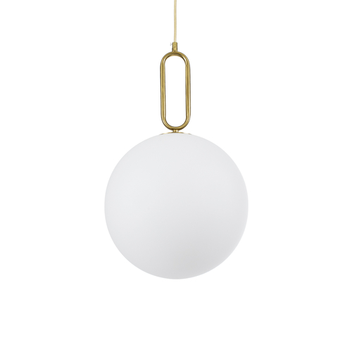 GLOBOSTAR® BELLISSIMO 61487 Μοντέρνο Κρεμαστό Φωτιστικό Οροφής με Ντουί 1 x E27 AC 220-240V IP20 - Λευκό & Χρυσό Πλατίνα - Μ30 x Π30 x Υ52cm