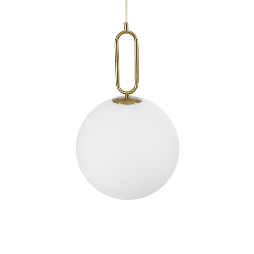 GLOBOSTAR® BELLISSIMO 61487 Μοντέρνο Κρεμαστό Φωτιστικό Οροφής με Ντουί 1 x E27 AC 220-240V IP20 - Λευκό & Χρυσό Πλατίνα - Μ30 x Π30 x Υ52cm