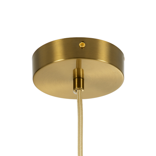 GLOBOSTAR® BELLISSIMO 61487 Μοντέρνο Κρεμαστό Φωτιστικό Οροφής με Ντουί 1 x E27 AC 220-240V IP20 - Λευκό & Χρυσό Πλατίνα - Μ30 x Π30 x Υ52cm