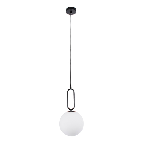 GLOBOSTAR® BELLISSIMO 61489 Μοντέρνο Κρεμαστό Φωτιστικό Οροφής με Ντουί 1 x E27 AC 220-240V IP20 - Λευκό & Μαύρο - Μ20 x Π20 x Υ42cm