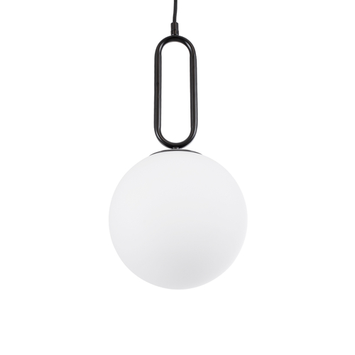 GLOBOSTAR® BELLISSIMO 61489 Μοντέρνο Κρεμαστό Φωτιστικό Οροφής με Ντουί 1 x E27 AC 220-240V IP20 - Λευκό & Μαύρο - Μ20 x Π20 x Υ42cm