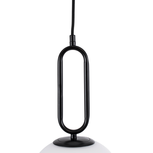 GLOBOSTAR® BELLISSIMO 61489 Μοντέρνο Κρεμαστό Φωτιστικό Οροφής με Ντουί 1 x E27 AC 220-240V IP20 - Λευκό & Μαύρο - Μ20 x Π20 x Υ42cm