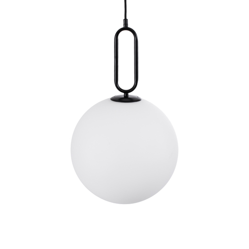 GLOBOSTAR® BELLISSIMO 61490 Μοντέρνο Κρεμαστό Φωτιστικό Οροφής με Ντουί 1 x E27 AC 220-240V IP20 - Λευκό & Μαύρο - Μ30 x Π30 x Υ52cm