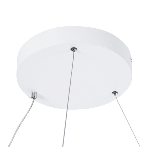 GLOBOSTAR® DIAMOND 61518 Μοντέρνο Κρεμαστό Φωτιστικό Οροφής LED 75W 8400lm 360° AC 220-240V IP20 Ρυθμιζόμενο Λευκό CCT με Χειριστήριο από 2700K έως 6000K Dimmable - Lumileds SMD Chip - Λευκό Ματ - Μ100 x Π100 x Υ90cm - 3 Χρόνια Εγγύηση