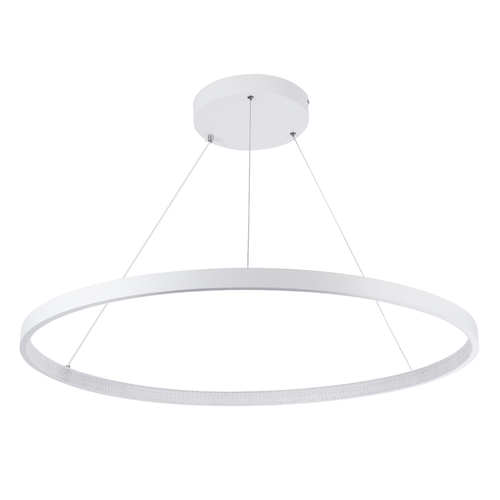 GLOBOSTAR® DIAMOND 61521 Μοντέρνο Κρεμαστό Φωτιστικό Οροφής LED 67W 7504lm 360° AC 220-240V IP20 Ρυθμιζόμενο Λευκό CCT με Χειριστήριο από 2700K έως 6000K Dimmable - Lumileds SMD Chip - Λευκό Ματ - Μ80 x Π80 x Υ110cm - 3 Χρόνια Εγγύηση