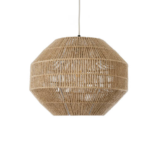 GLOBOSTAR® CAYMAN 00522 Boho Κρεμαστό Φωτιστικό Οροφής με Ντουί 1 x E27 AC 220-240V IP20 - Μπεζ - Μ40 x Π40 x Υ30cm