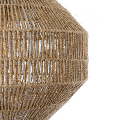 GLOBOSTAR® CAYMAN 00522 Boho Κρεμαστό Φωτιστικό Οροφής με Ντουί 1 x E27 AC 220-240V IP20 - Μπεζ - Μ40 x Π40 x Υ30cm