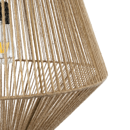 GLOBOSTAR® CAYMAN 01854 Boho Κρεμαστό Φωτιστικό Οροφής με Ντουί 1 x E27 AC 220-240V IP20 - Μπεζ - Μ60 x Π60 x Υ86cm