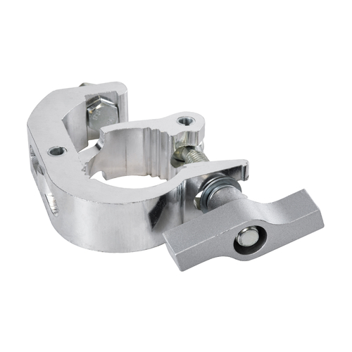 GLOBOSTAR® CLAMPS 51185 Stage Hook Γάντζος Αλουμινίου Ύψηλης Αντοχής για Κρέμαση, Στήριξη & Τοποθέτηση Προϊόντων Stage σε Τράσες Αδιάβροχο IP65 - Νίκελ Βούρτσας - Μ17 x Π12 x Υ3cm