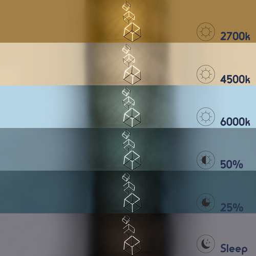 GLOBOSTAR® KIBOO-TRIO 60931 Μοντέρνο Κρεμαστό Φωτιστικό Οροφής LED 90W 10350lm 360° AC 220-240V IP20 Ρυθμιζόμενο Λευκό CCT με Χειριστήριο από 2700K έως 6000K Dimmable - Lumileds SMD Chip - Μαύρο Ματ - Μ60 x Π60 x Υ80cm - 3 Χρόνια Εγγύηση