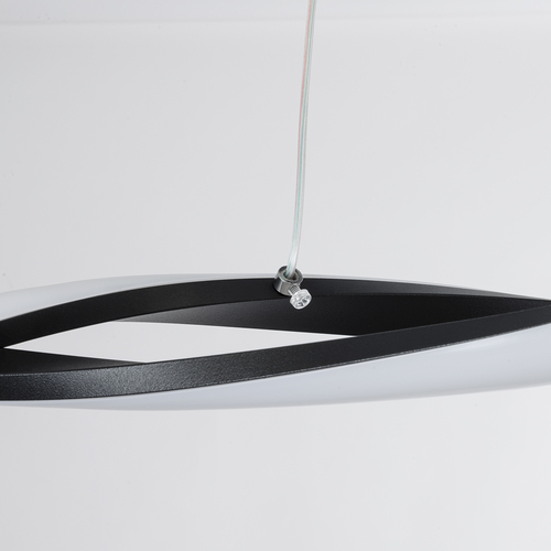 GLOBOSTAR® MORALES 61275 Μοντέρνο Κρεμαστό Φωτιστικό Οροφής LED 54W 6048lm 300° AC 220-240V IP20 Ρυθμιζόμενο Λευκό CCT με Χειριστήριο από 2700K έως 6000K Dimmable - Lumileds SMD Chip - Μαύρο Ματ - Μ90 x Π14 x Υ14cm - 3 Χρόνια Εγγύηση