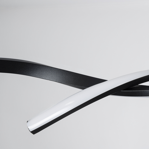 GLOBOSTAR® MORALES 61275 Μοντέρνο Κρεμαστό Φωτιστικό Οροφής LED 54W 6048lm 300° AC 220-240V IP20 Ρυθμιζόμενο Λευκό CCT με Χειριστήριο από 2700K έως 6000K Dimmable - Lumileds SMD Chip - Μαύρο Ματ - Μ90 x Π14 x Υ14cm - 3 Χρόνια Εγγύηση