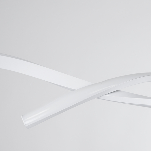 GLOBOSTAR® MORALES 61276 Μοντέρνο Κρεμαστό Φωτιστικό Οροφής LED 54W 6048lm 300° AC 220-240V IP20 Ρυθμιζόμενο Λευκό CCT με Χειριστήριο από 2700K έως 6000K Dimmable - Lumileds SMD Chip - Λευκό Ματ - Μ90 x Π14 x Υ14cm - 3 Χρόνια Εγγύηση