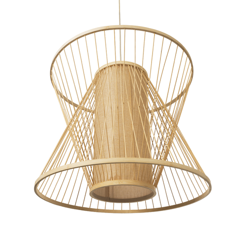 GLOBOSTAR® HIBISCUS 01925 Boho Κρεμαστό Φωτιστικό Οροφής με Ντουί 1 x E27 AC 220-240V IP20 - Μπεζ - Μ60 x Π60 x Υ50cm