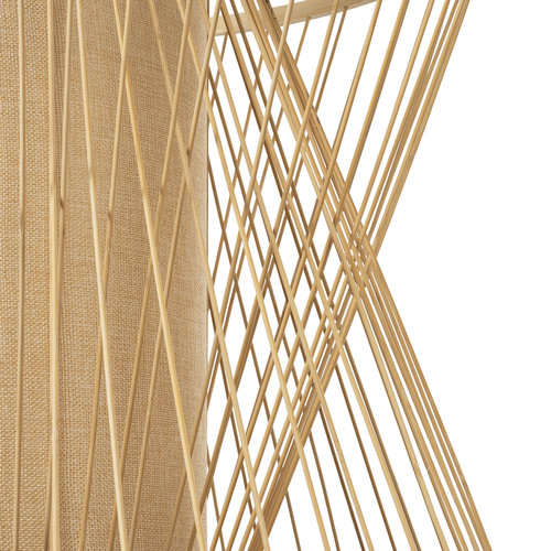 GLOBOSTAR® HIBISCUS 01925 Boho Κρεμαστό Φωτιστικό Οροφής με Ντουί 1 x E27 AC 220-240V IP20 - Μπεζ - Μ60 x Π60 x Υ50cm