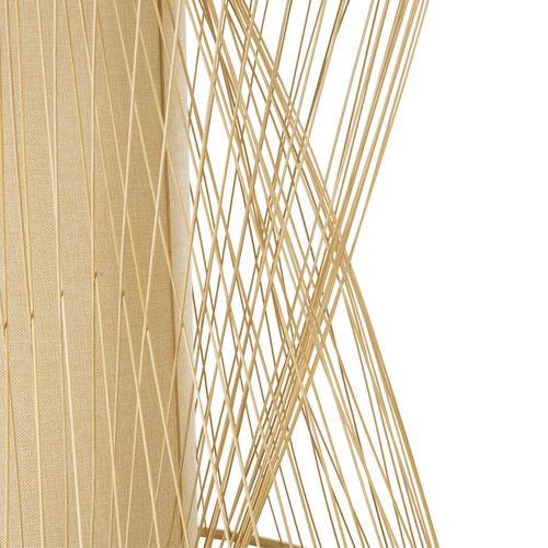 GLOBOSTAR® HIBISCUS 01926 Boho Κρεμαστό Φωτιστικό Οροφής με Ντουί 1 x E27 AC 220-240V IP20 - Μπεζ - Μ100 x Π100 x Υ90cm