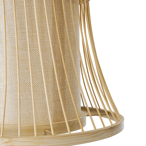 GLOBOSTAR® HIBISCUS 01932 Boho Κρεμαστό Φωτιστικό Οροφής με Ντουί 1 x E27 AC 220-240V IP20 - Μπεζ - Μ30 x Π30 x Υ40cm