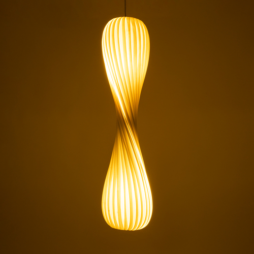 GLOBOSTAR® PRAIA 02316 Μοντέρνο Κρεμαστό Φωτιστικό Οροφής με Ντουί 2 x E27 AC 220-240V IP20 - Μπεζ & Λευκό - Μ25 x Π25 x Υ112cm