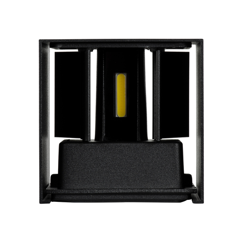 GLOBOSTAR® AXIS-S 60568 Μοντέρνο Φωτιστικό Τοίχου - Απλίκα LED 10W 1250lm 5°/60° AC 220-240V Αδιάβροχο IP65 Ψυχρό Λευκό 6000K - Bridgelux COB Chip & TÜV SÜD Driver - Μαύρο Ματ - Μ10 x Π10 x Υ10cm - 5 Χρόνια Εγγύηση