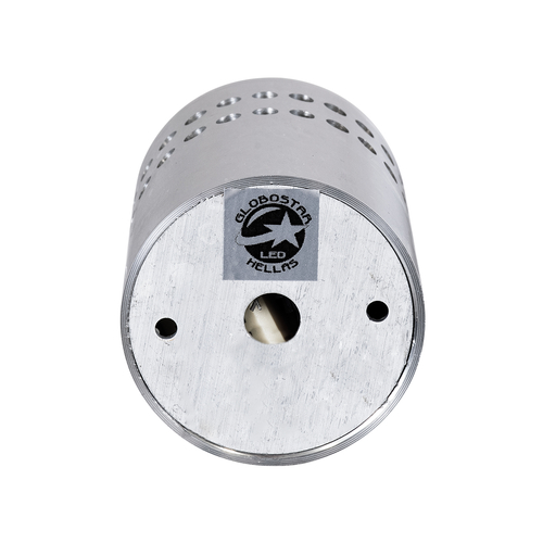 GLOBOSTAR® STAINS 60596 Μοντέρνο Φωτιστικό Τοίχου - Απλίκα LED 5W 300lm 180° AC 220-240V IP44 Μπλε - Bridgelux SMD Chip & TÜV SÜD Driver - Νίκελ Βούρτσας - Μ5.5 x Π5.5 x Υ7cm - 5 Χρόνια Εγγύηση