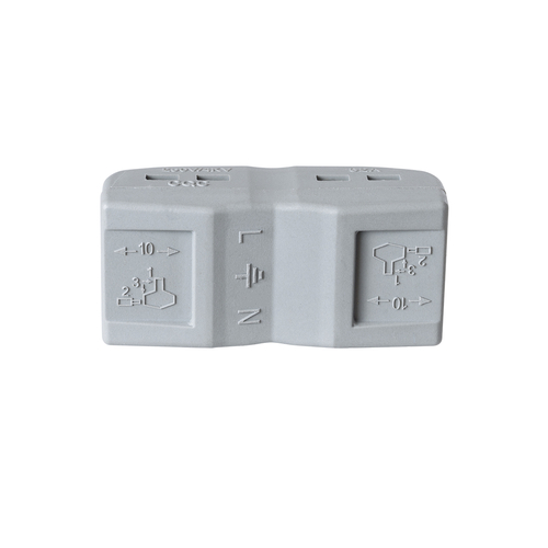 GloboStar® FAST-CONNECT 69912 Τριπλή Κλέμα Ταχείας Σύνδεσης & Διακλάδωσης Καλωδίων - 3 x Είσοδοι & 3 x Έξοδοι με Συμβατή Διατομή Καλωδίων 0.08mm² έως 2.5mm² - 250V/4KV 32A Max - Μ4 x Π4 x Υ1.5cm - Γκρι με Πορτοκαλί, Κίτρινο & Μπλε - Πακέτο 5 Τεμαχίων - 5 Years Warranty