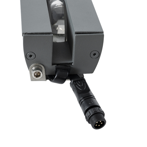 GLOBOSTAR® WINDOWARTE 90721 Φωτιστικό Ανάδειξης Παραθύρων LED 18W 1440lm 8° x 180° DC 24V Αδιάβροχο IP67 Πολύχρωμο RGBW Dimmable DMX512 - CREE XPE Chip - Γκρι Ανθρακί - Μ25 x Π7 x Υ4.5cm - 3 Χρόνια Εγγύηση