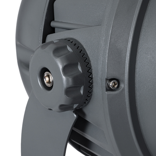 GLOBOSTAR® FLOODIMO 90748 Προβολέας Σποτ Wall Washer με Αντιθαμβωτική Γρίλια LED 100W 8000lm 10° DC 24V Αδιάβροχο IP67 Πολύχρωμο RGBW Dimmable DMX512 - Bridgelux SMD Chip - Γκρι Ανθρακί - Μ34 x Π36 x Υ44cm - 3 Χρόνια Εγγύηση