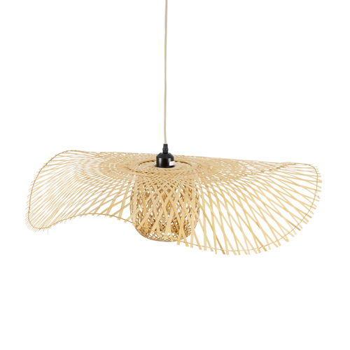 GLOBOSTAR® CINNABAR 01837 Boho Κρεμαστό Φωτιστικό Οροφής με Ντουί 1 x E27 AC 220-240V IP20 - Μπεζ - Μ75 x Π75 x Υ21cm