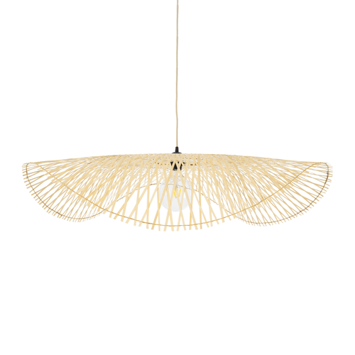 GLOBOSTAR® MELEMELE 01842 Boho Κρεμαστό Φωτιστικό Οροφής με Ντουί 1 x E27 AC 220-240V IP20 - Μπεζ - Μ100 x Π100 x Υ12cm