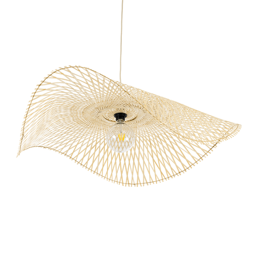 GLOBOSTAR® MELEMELE 01842 Boho Κρεμαστό Φωτιστικό Οροφής με Ντουί 1 x E27 AC 220-240V IP20 - Μπεζ - Μ100 x Π100 x Υ12cm