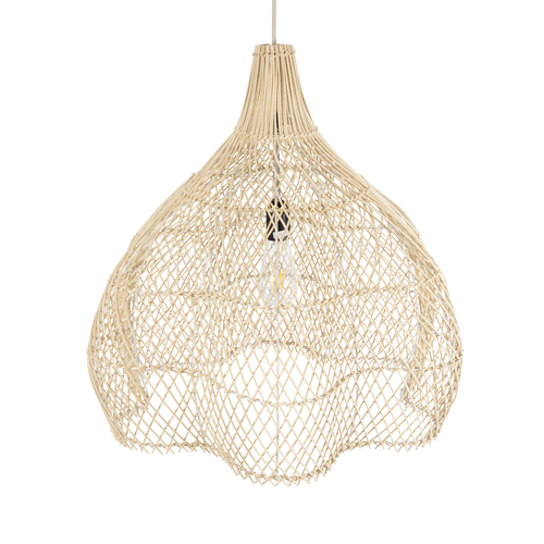GLOBOSTAR® ADEJE 02210 Boho Κρεμαστό Φωτιστικό Οροφής με Ντουί 1 x E27 AC 220-240V IP20 - Μπεζ - Μ60 x Π60 x Υ60cm