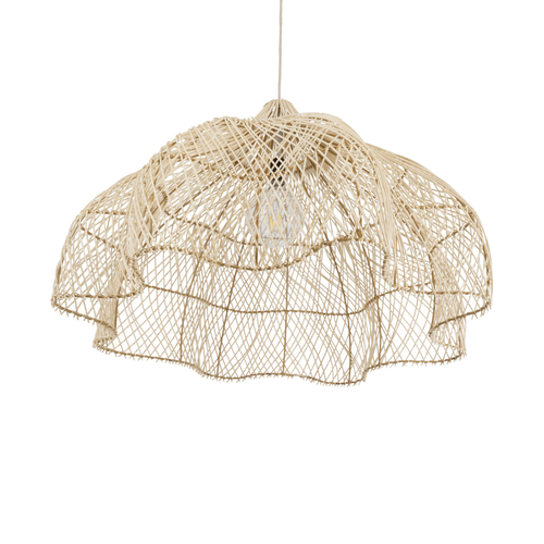 GLOBOSTAR® ADEJE 02211 Boho Κρεμαστό Φωτιστικό Οροφής με Ντουί 1 x E27 AC 220-240V IP20 - Μπεζ - Μ80 x Π80 x Υ55cm