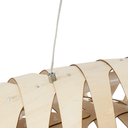 GLOBOSTAR® NANI 02285 Μοντέρνο Κρεμαστό Φωτιστικό Οροφής LED 36W 2880lm 120° AC 220-240V IP20 Φυσικό Λευκό 4500K - Lumileds SMD Chip - Μπεζ - Μ120 x Π48 x Υ18cm - 2 Χρόνια Εγγύηση