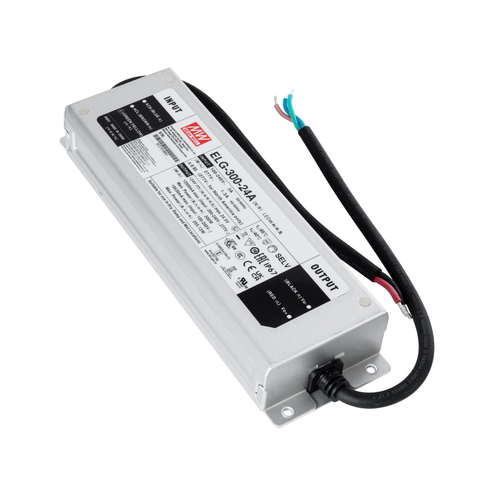 GLOBOSTAR® MEANWELL-ELG-300-24A 90790 Τροφοδοτικό/Μετασχηματιστής SELV 300W 12.5A DC 24V Αδιάβροχο IP67 - AC 220-240V σε DC 24V / Ρυθμιζόμενο από 22.4VDC έως 25.6VDC - Μ24.6 x Π7.7 x Υ3.95cm - 3 Χρόνια Εγγύηση