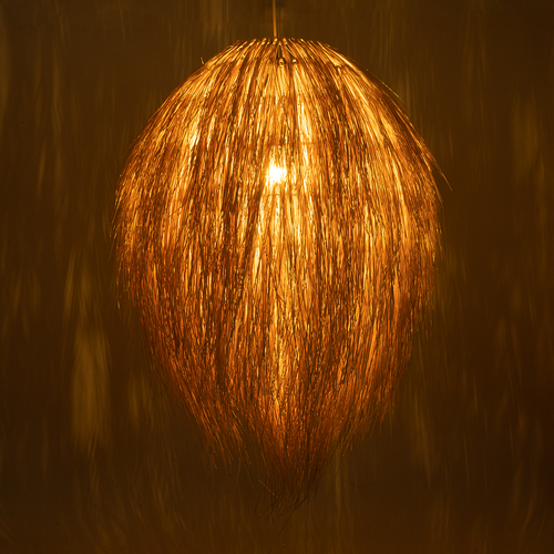 GLOBOSTAR® ARCHIPELAGO 01913 Boho Κρεμαστό Φωτιστικό Οροφής με Ντουί 1 x E27 AC 220-240V IP20 - Μπεζ - Μ80 x Π80 x Υ100cm